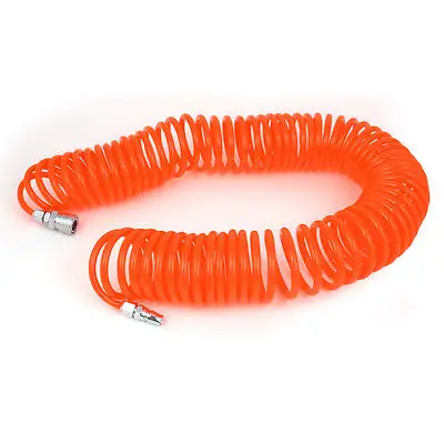 

15M 49 Ft Long Polyurethane PU Recoil Air Compressor Hose Tube Orange