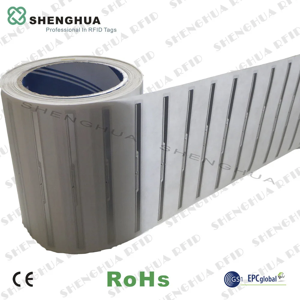 10pcs/pack Passive RFID Wet Inlay Librart Tag Adhesive UHF RFID Sticker 860~960MHz Broadband Design for Files Management