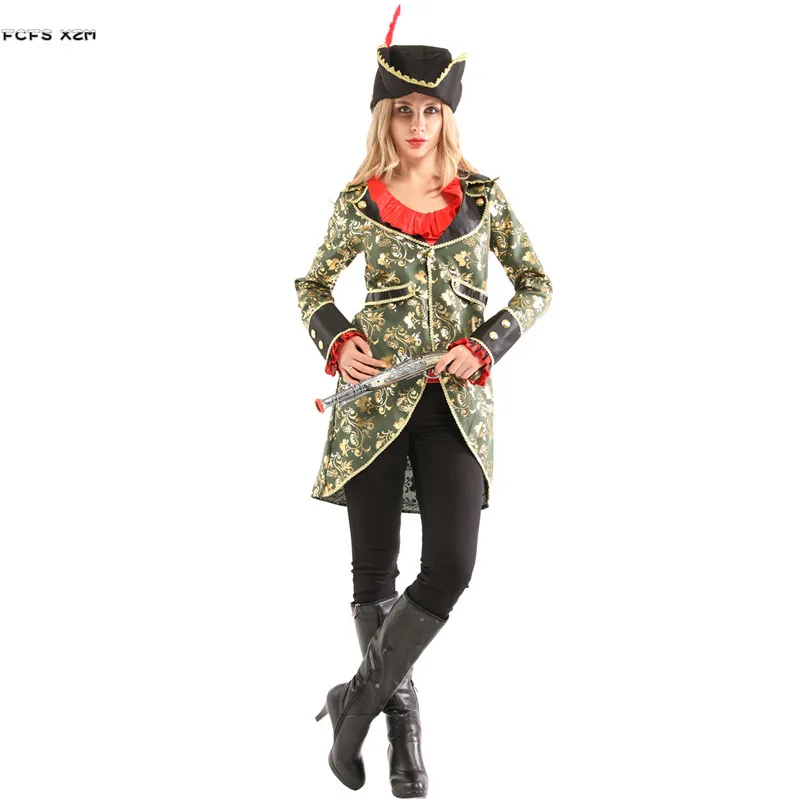 Woman Halloween Pirates of the Caribbean Costumes Female Warrior Cosplay Carnival Purim Nightclub Role Play Showing Party Dress