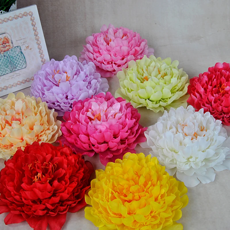 20 cm Artificial peony flower heads DIY Multicolor Road lead wedding Bouquet hotel background wall decor accessories flores