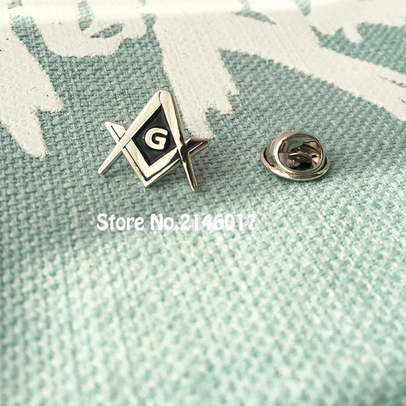 

10pcs Masonic Square and Compass G Lapel Pin Brooch Black Custom Soft Enamel Pins Masonry Free Masons Metal Badge Craft Lodge