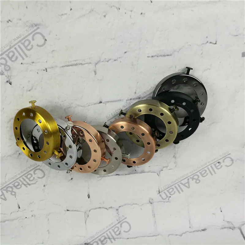 E27 Holder D70mm*H12mm Lampshade Ring Fitter Iron Shade Fixed Cup Vintage DIY Lighting Shade and Socket Connected Holder