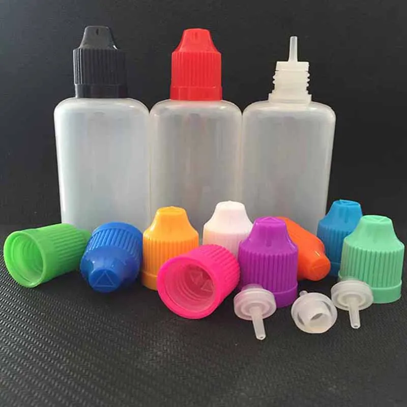 1000pcs Empty E Liquid Refillable Dropper Bottles PE 120ml Plastic Bottles With ChildProof Caps for E liquid Nail Gel