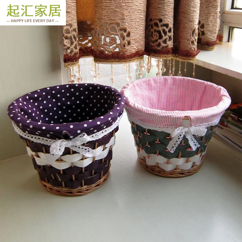 Home Storage Basket Rattan Willow Storage Basket Miscellaneously Storage Basket Desktop Sundries Basket Storage Fabric