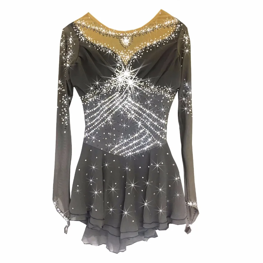BHZW figure skating dress women\'s girl\'s ice skating dress spandex red