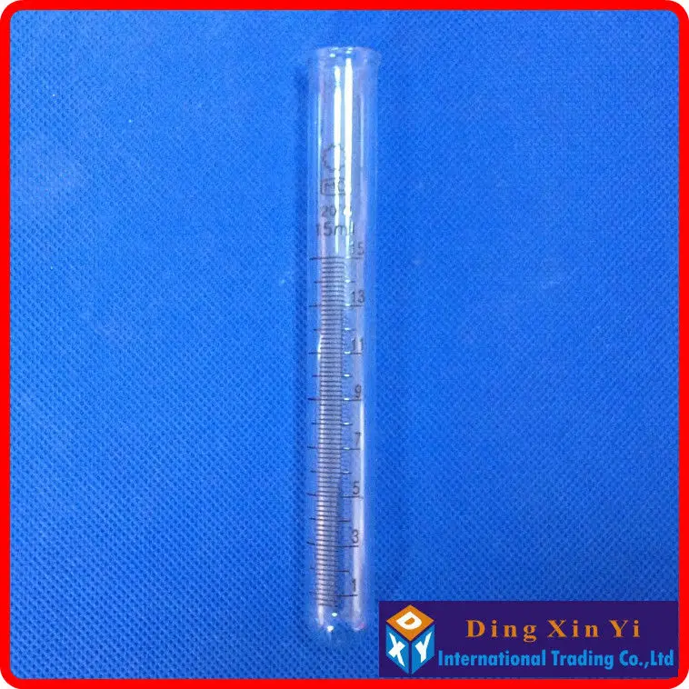 

(20 шт./лот) 15 мл лабораторные инструменты, стеклянная пробирка, пробирка с градуированием