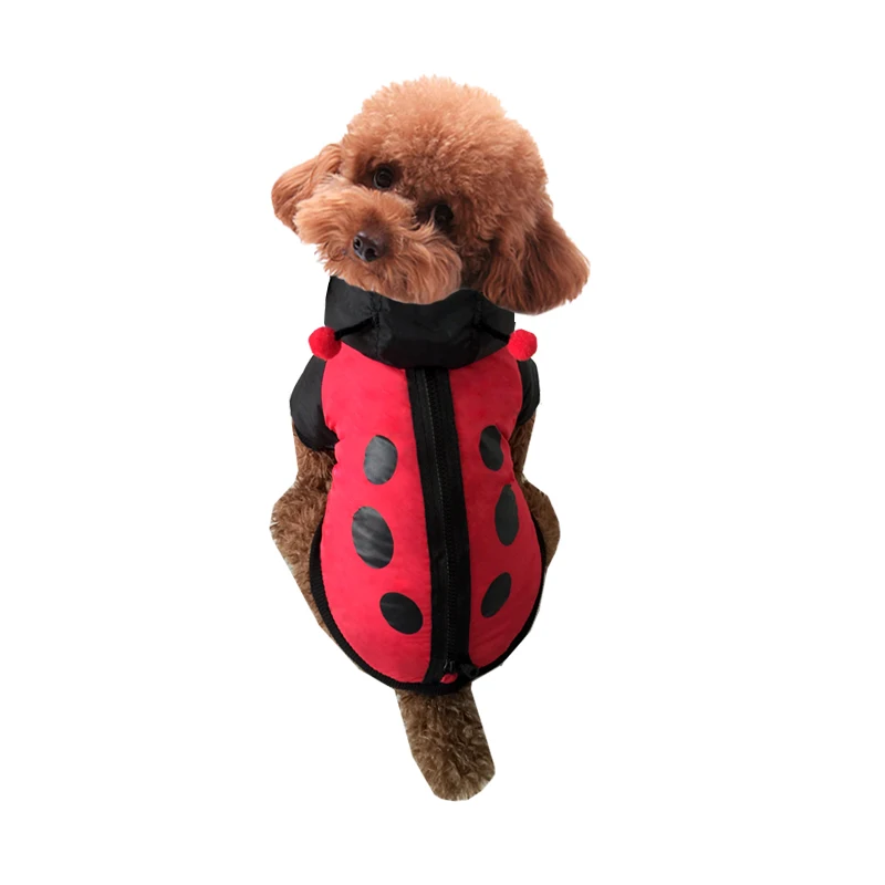 Funny Pet Product Ladybug Windbreaker Style Dogs Vest Coat Halloween Dogs Costume Clothing