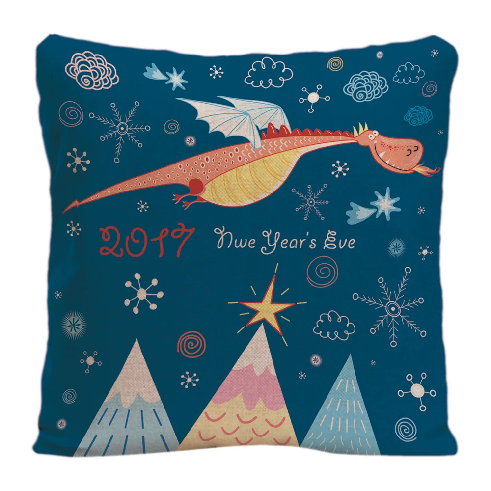 

Flying Dragon Printing Throw Pillow Case Decorative Pillowcase 2017 New Year's Eve Perfect Gift By Lvsure For Car Sofa Seat