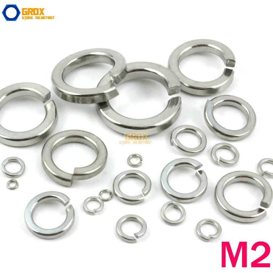 

600 Pieces M2 Split Lock Washer Marine Grade 316 Stainless Steel