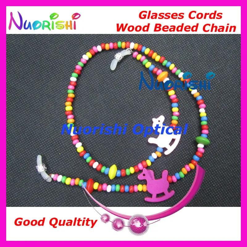 

free shipping L820 Kids Children Color Beaded eyeglass sunglasses glasses spectacle chain strap cords holder