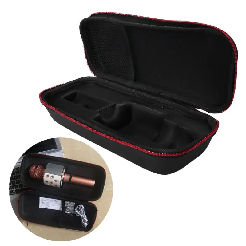 Microphone Storage Box Protective Bag Carrying Case Pouch Shockproof Travel Portable for ws858
