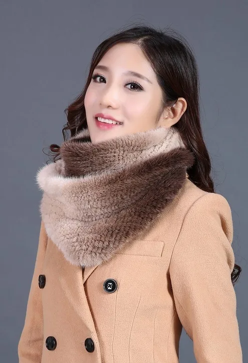 

New autumn and winter water mink fur fur woven bracelet female color change mink hair mink hair scarf big scar