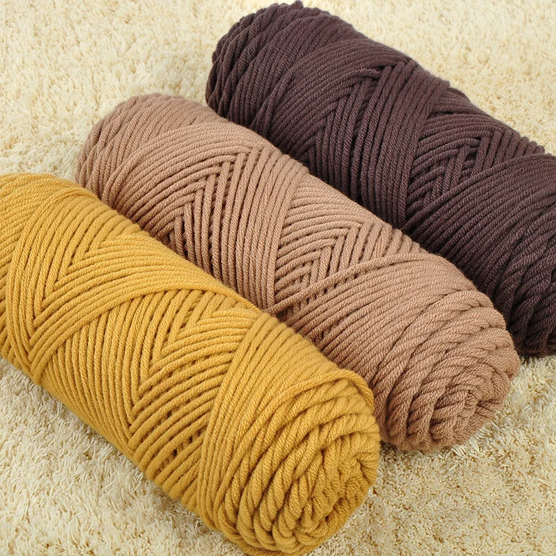 10 Pcs / Lot Natural Soft Cotton Yarn super thick yarns for hand knitting laine a tricoter crochet yarn crochet yarn 100g / pc