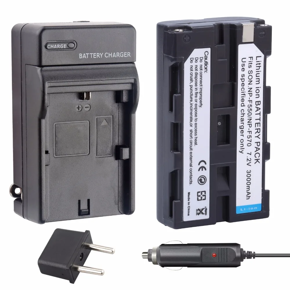 PROBTY 1 قطعة NP-F550 F550 F570 بطارية + شاحن أجهزة سوني DCR-TRV620K DCR-VX2000 DCR-VX2100 DCR-VX2100 MVC-FD75 MVC-FD81 MVC-FD83