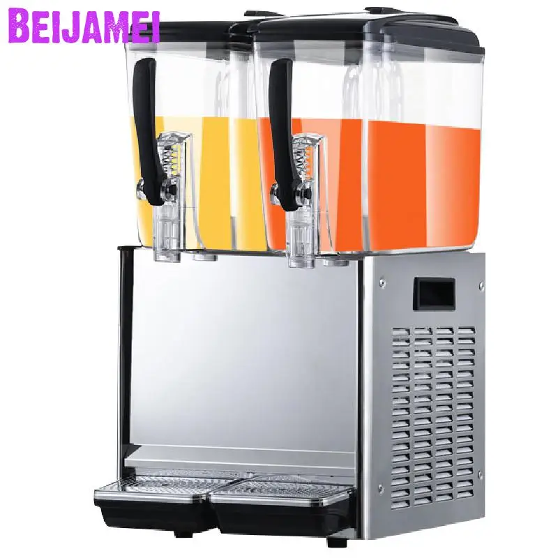 

BEIJAMEI 2 Tank 12*2L Automatic juice dispensers commercial cold juice drinking machine fruit beverage dispenser machine