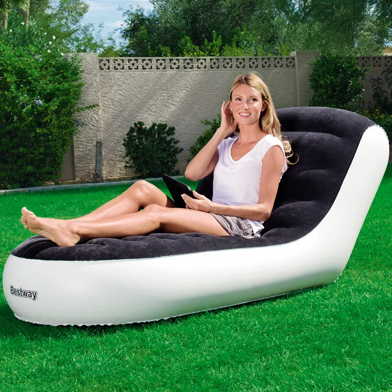 

Single luxury flocking back inflatable sofa lazy sofa folding loungers outdoor portable inflatable chair,relax sleeping beds