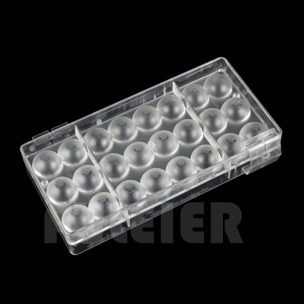 2pcs/set 3D ball with a hole shape Polycarbonate chocolate mold , PC sugarcraft candy mold Cake confectionery baking pastry tool