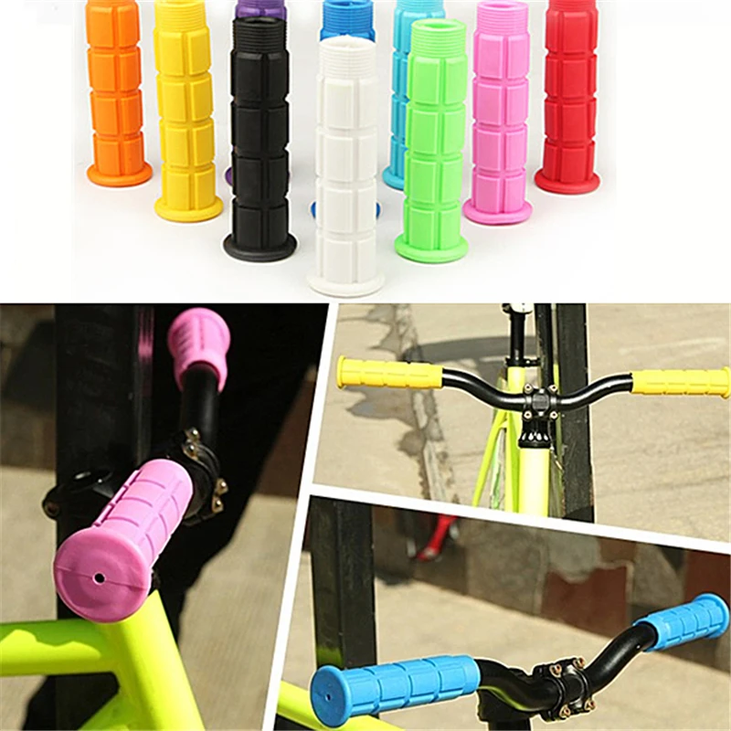 Manillar de Carbono para bicicleta, empuñaduras de goma para ciclismo, juegos de engranajes fijos en muchos colores