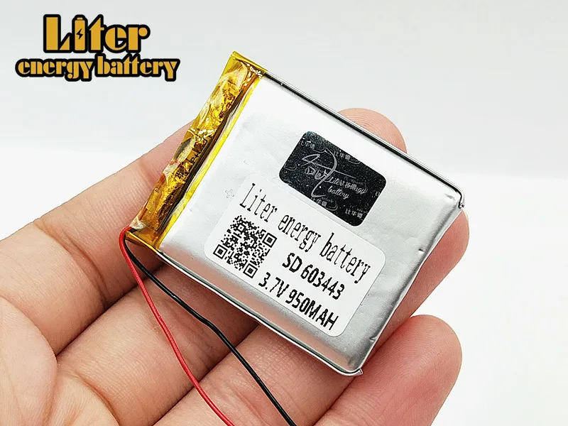 1/2/4Pcs 603443 3.7V 950mah Lithium polymer Rechargeable Battery with Protection Board For Bluetooth GSP  Digital Products