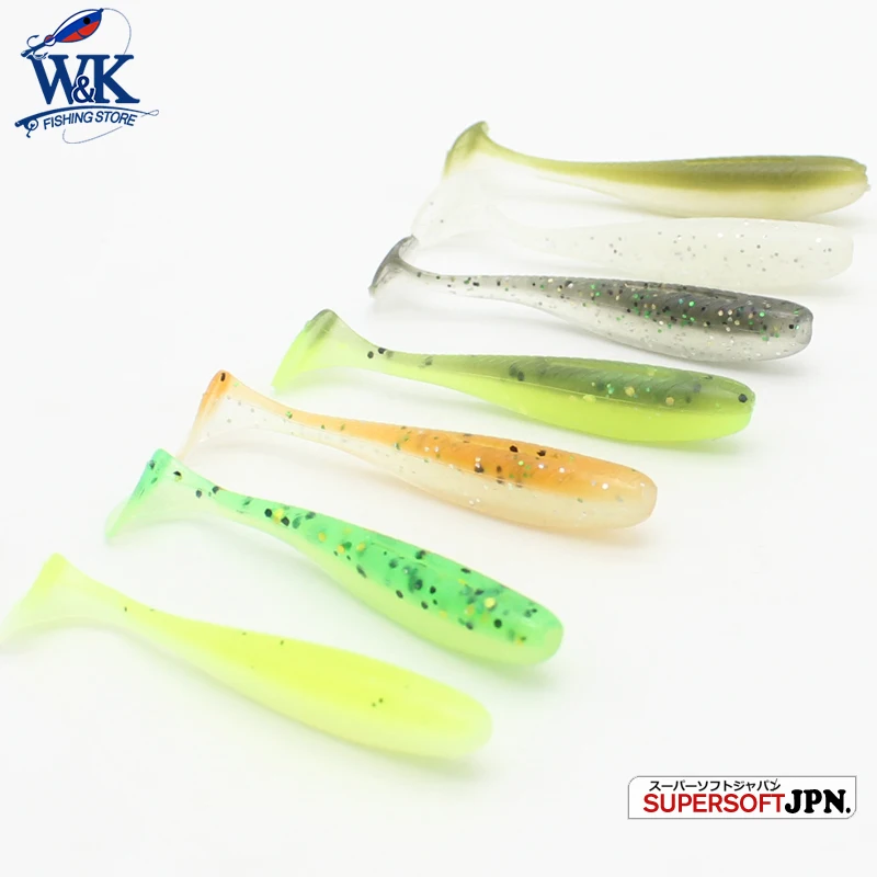 Señuelos de Pesca de agua dulce, cebo suave, Mini Shad Drop Shot, Texas Rig, 5 cm, 7 colores, 20 unidades/Pk