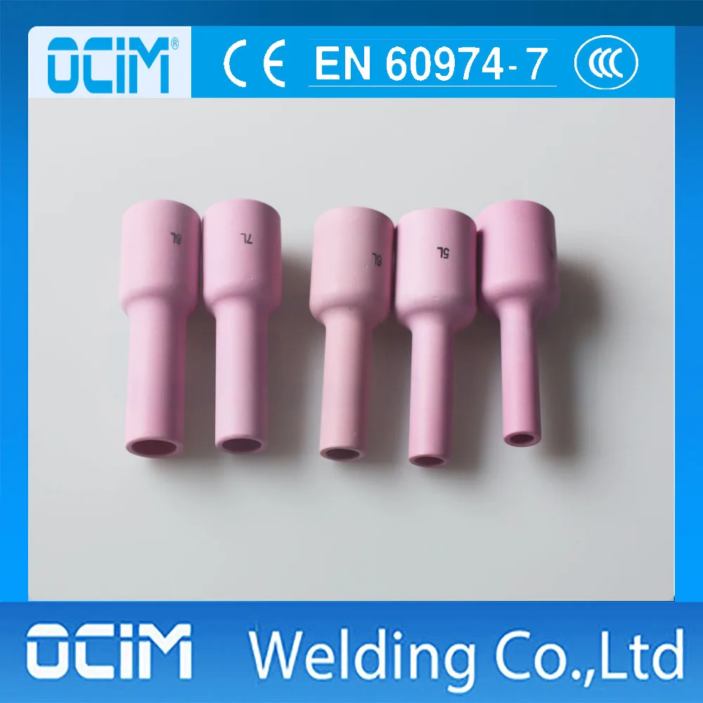 5PCS Tig Long Ceramic Gas  Nozzles 54N  Fit welding torch WP/SR 17 18 16