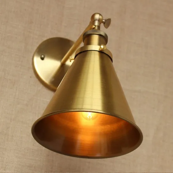 Brass Style Loft Industrial Lamp Lampe Vintage Wall Lights Fixtures Class Retro Edison Wall Sconce Arandelas