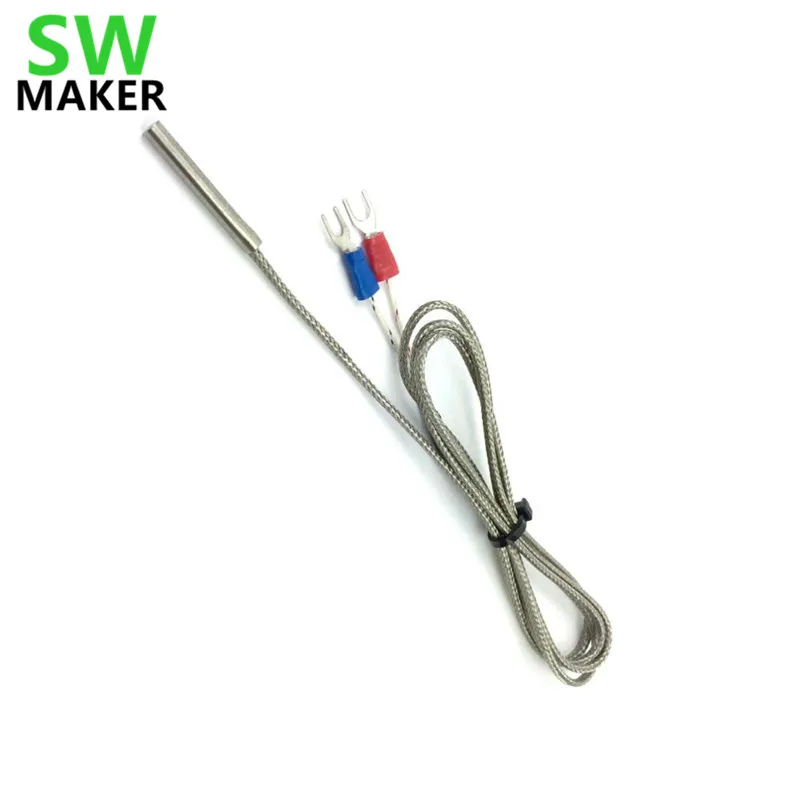 

2pcs K-Type Thermocouple Temperature Sensor Dia 3/4mm for RepRap / Prusa 3D Printer Hotend Lead length 1 Meter