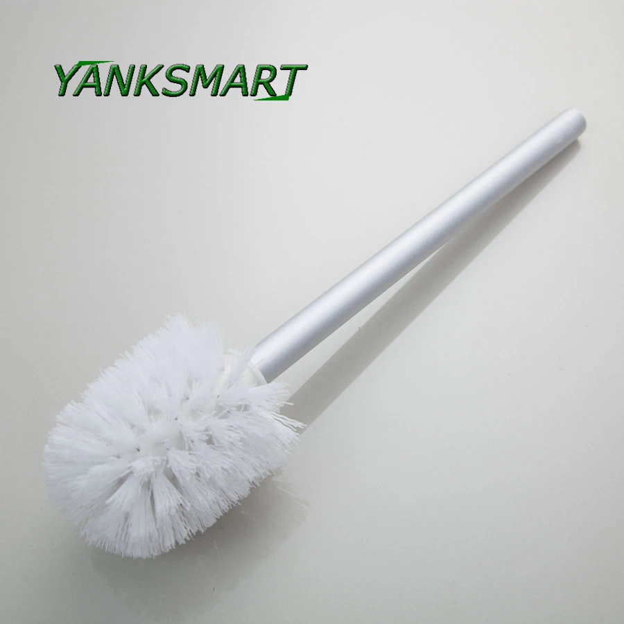 

YANKSMART Lavatory Replacement Aluminum WC Bathroom Cleaning Toilet Brush White Head Hold Bathroom Tool