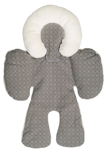 Reversible Baby Stroller Cushion and Neck Pad