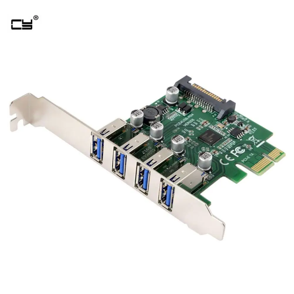 

Transfer 2u Semi-high And Small Baffle Pci-e To Usb3.0 Four-port Expansion Card And 4-port Usb3.0 Transfer Card