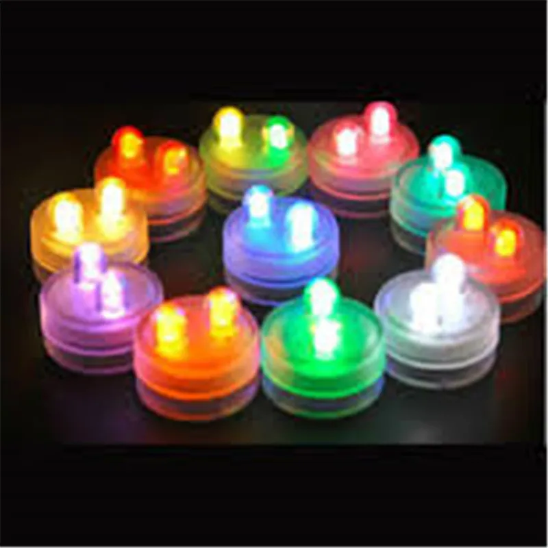 

100pcs Multicolor Wedding Centerpiece Dual Submersible Floralyte Lights Night Lights for Xmas Wedding Party Decoration