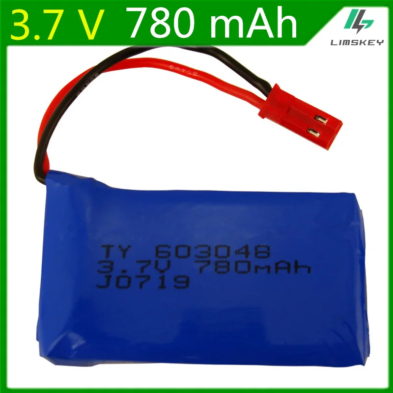 

Литий-полимерный аккумулятор 3,7 в 780 мАч для WLtoys V686 V626 V636 X250 Q222 V686G, 2 шт., литий-полимерный аккумулятор для дистанционного управления самолетом, разъем JST 603048