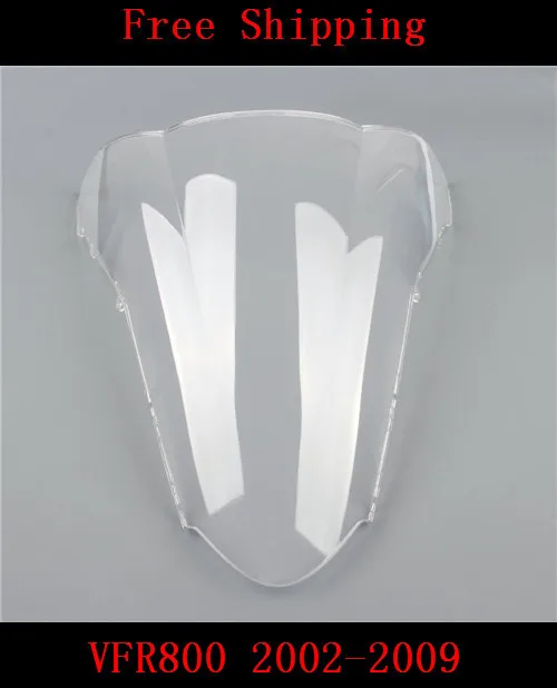 For Honda VFR800 2002-2009 VFR 800 motorcycle Double bubble windshield windscreen white