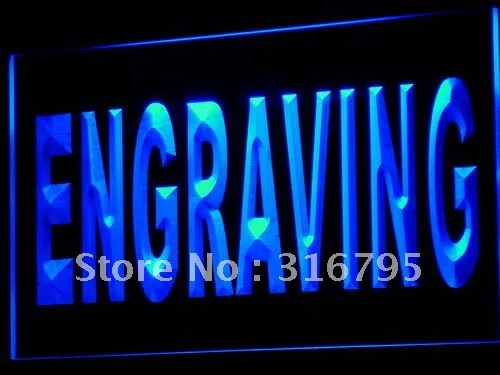 i595 Engraving Engrave Services Shop LED Neon Light Light Signs On/Off Swtich 20+ Colors 5 Sizes