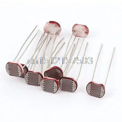 10 Pcs Photoresistor Optoresistor Photo Light Sensitive Resistor 10mm