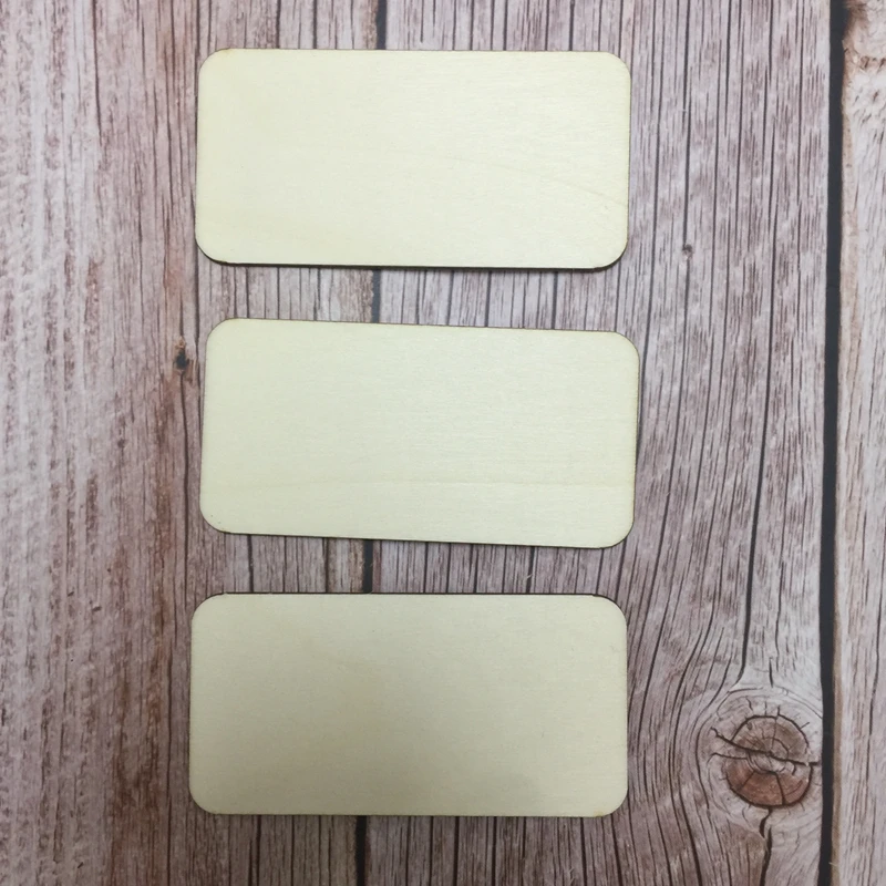 

set of 50 pcs natural unfinished cut out rectangle wood blanks 10x5cm rectangle wood shapes