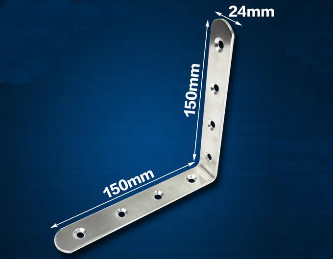 

2 Pieces 150x150mm Stainless Steel Right Angle Corner Bracket Thinckness 3mm