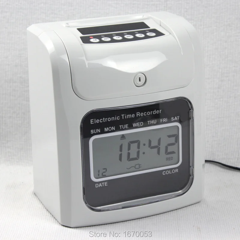 S-960S High Popular Selling Export Attendance Machine, with Clock, All English Button Present 50 pieces of Paper