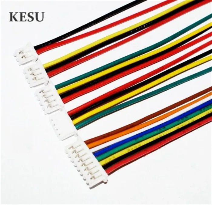 

50pcs 1.25mm Female Connector Terminal Cable 20cm 1.25 Connector 2p 3p 4p 6p 8p 10p 12p Single Head wire JST cable