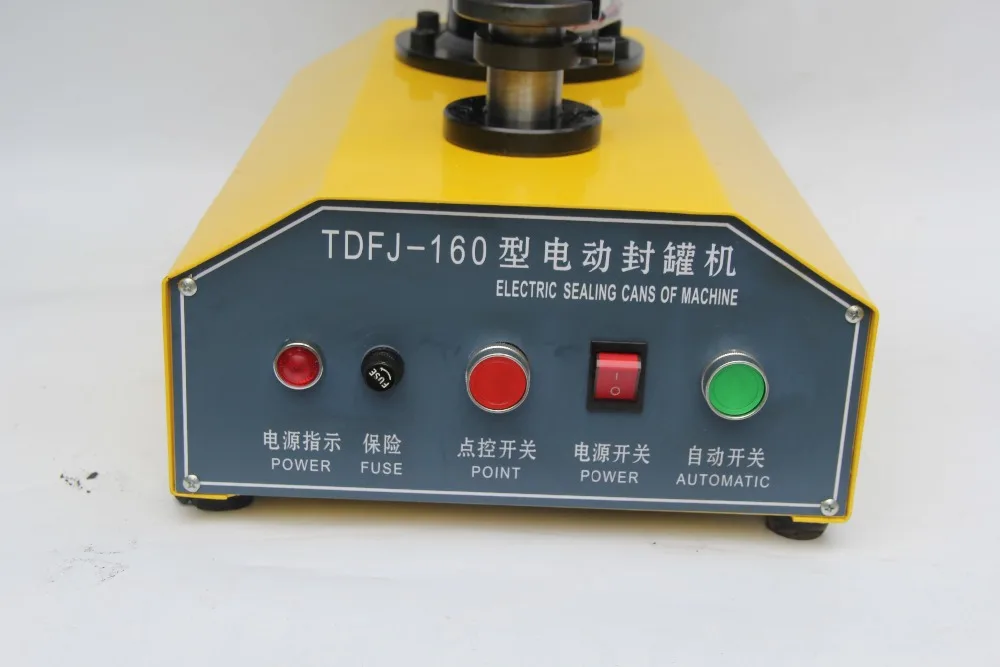 Aço inoxidável fácil abrir latas de vedação máquina, equipamento de metal pode selador para latas de comida