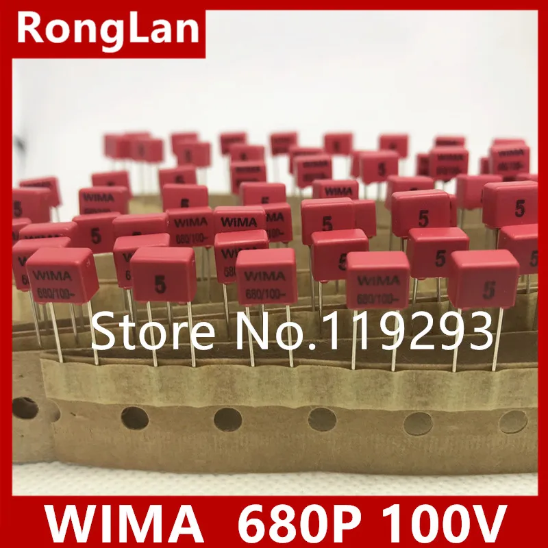 

[SA]WIMA German Weimar 680P 100V row with red feet 5m original disc stock wholesale--100pcs/lot