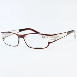 Reading glasses for women Spectacles Square Frame Clear Temple Design Fashion Glasses magnifier Diopters Sight Reader Gafas H5
