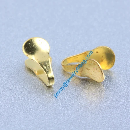 2013 jewelry findings Base metal foldover crimps Chain end caps for chain welding die struck 4*8.4mm