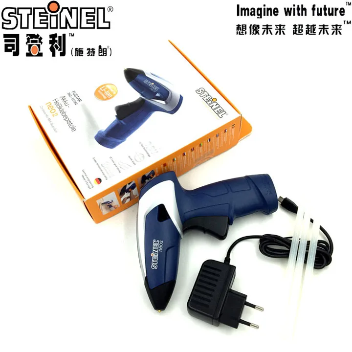 Germany STEINEL NEO2 Portable Rechargeable Cordless Hot Melt Glue Gun Handwork Repair Tool Handicrafts for Kids & 3 sticks