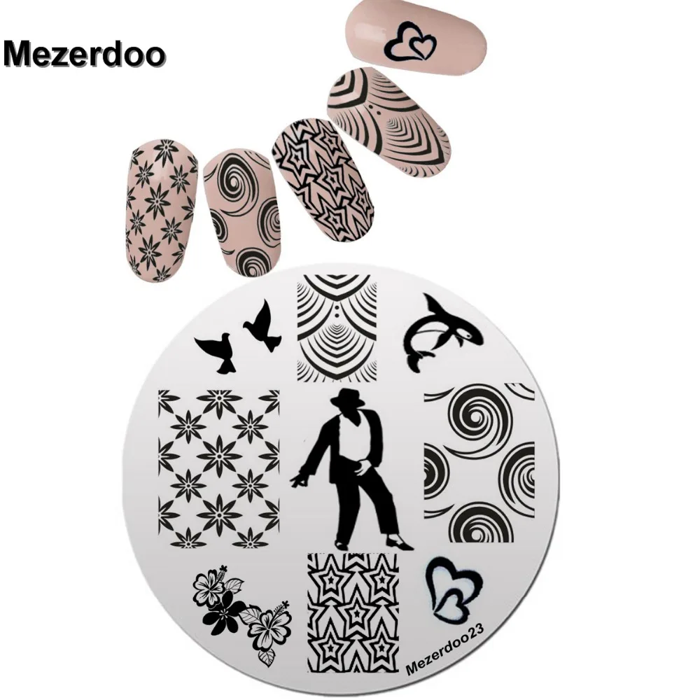 New Nail Printing Stamp Flowers Peace Birds Design Nail Stamping Plates DIY Nail Art Template Mezerdoo 23