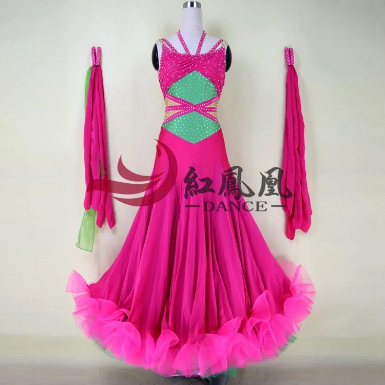 High-end Yellow International Standard Ballroom Smooth Dance Competition Dress, /Ballroom Standard Tango Waltz Dance Dress