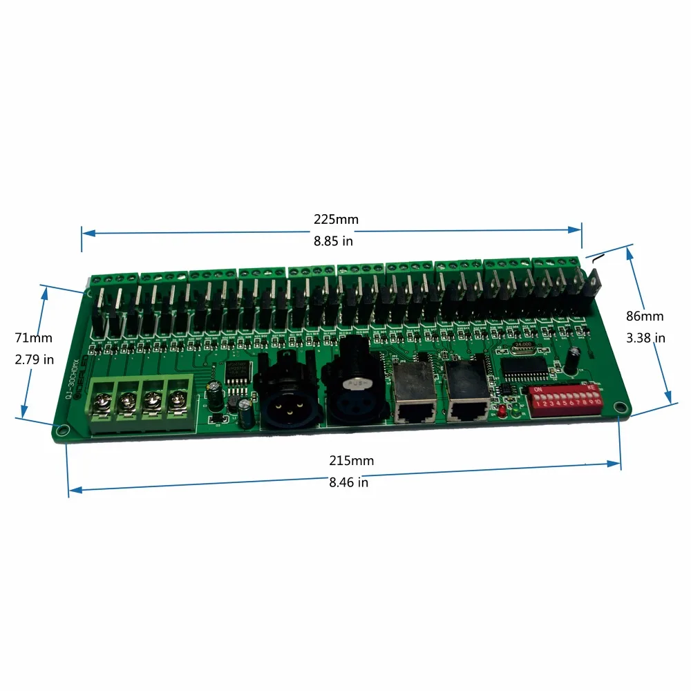 Pcba 30チャンネルdmxデコーダpwm DMX512 60A調光器ドライバledストリップコントローラーledライトストリップ & ledモジュール、ledランプDC12V-24V