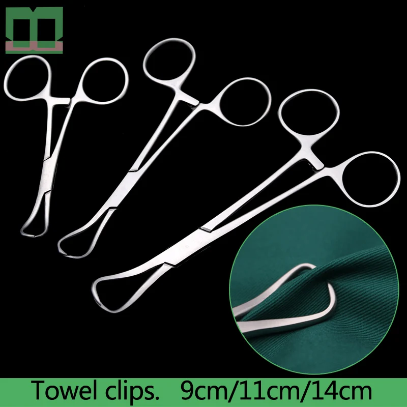 Towel clips stainless steel 9 11 14cm Cosmetic and plastic surgery instruments and tools