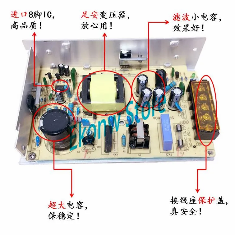 50W 5V 10A Switching Power Supply Factory Outlet SMPS Driver AC110-220V to DC5V Transformer for LED Strip Light Module Display