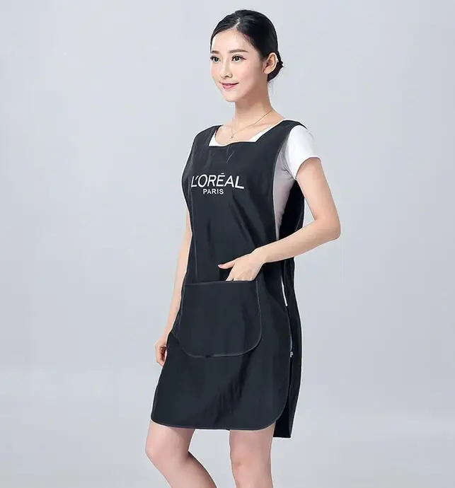 

Hairdresser Uniform Vest Apron Haircut Hairdressing Work Black